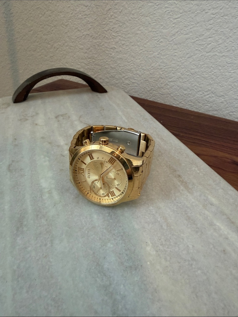 GUESS Gold-Tone Women's Multifunction Bracelet Watch
